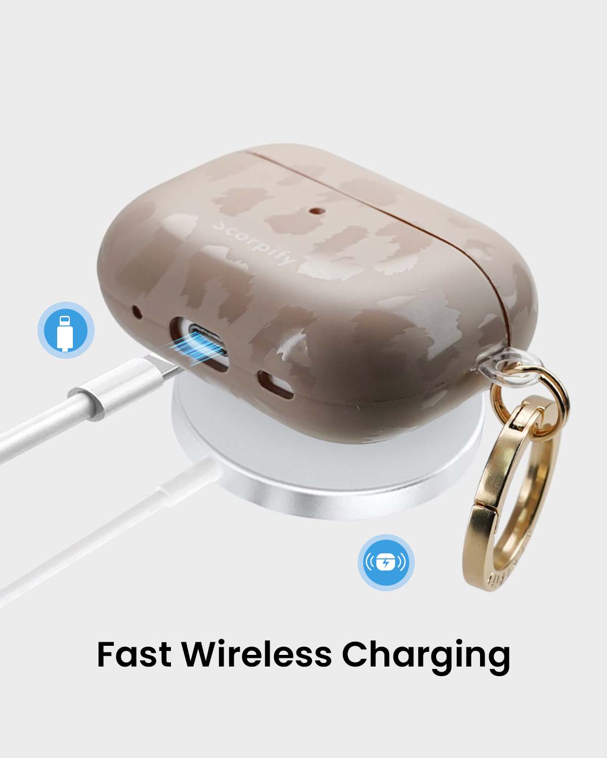 Nude Leopard AirPods Case