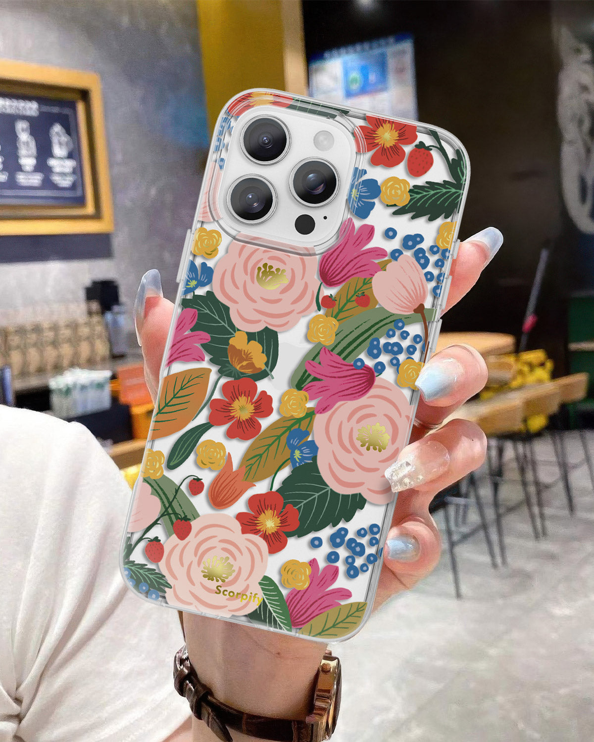 Trendy Floral Phone Case Featuring Pink Camellia Petals