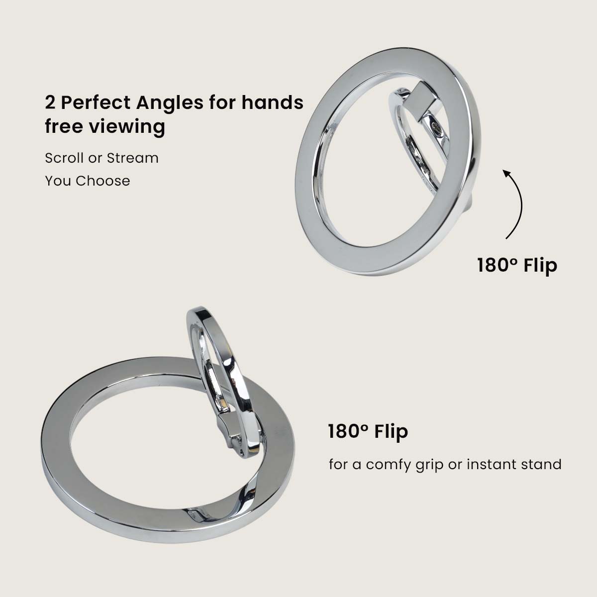 Stellar Silver MagSafe Ring Holder