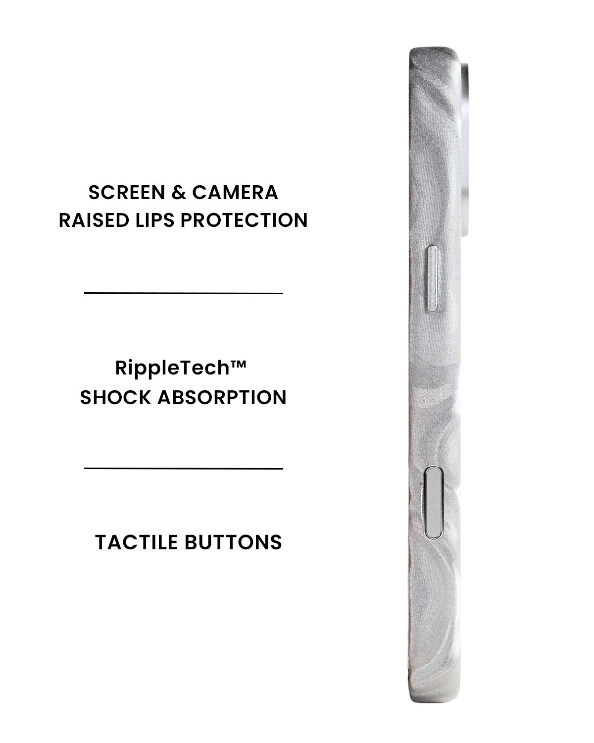 Silver Swirl Lumina Leather MagSafe iPhone Case