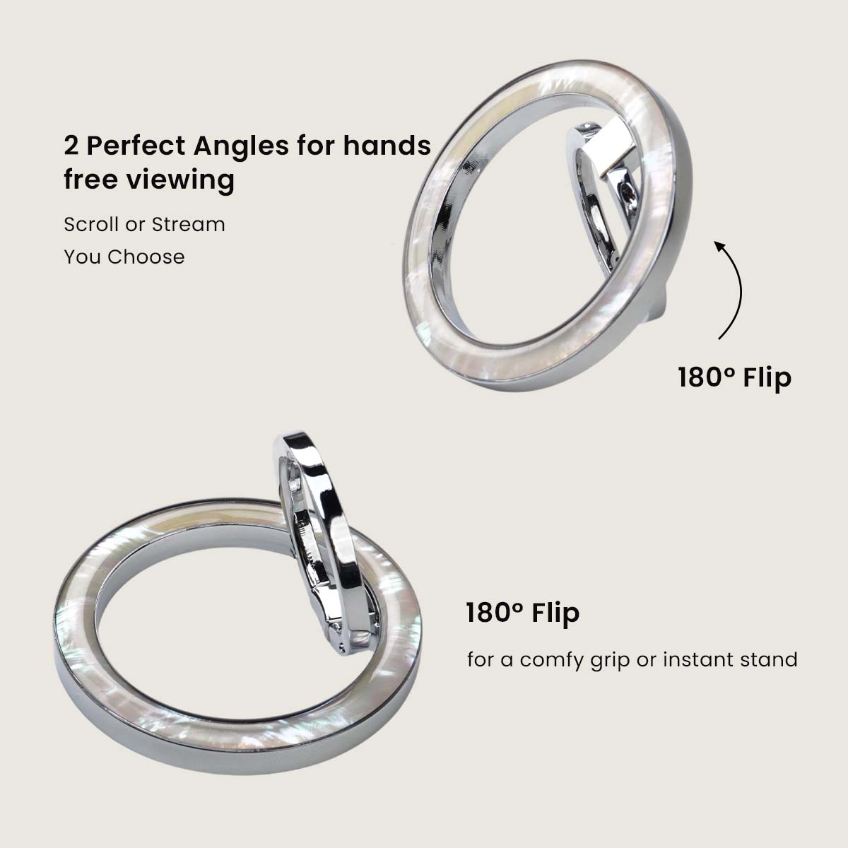 Natural Mother of Pearl MagSafe Ring Holder