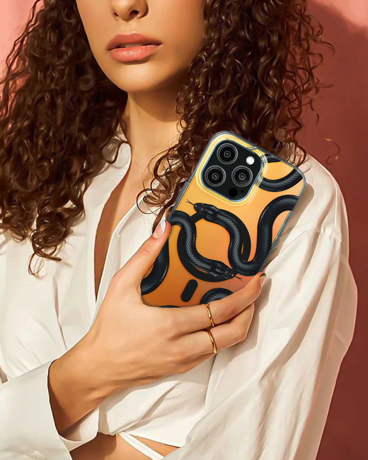 Colorful Black Snake Magnetic iPhone Case