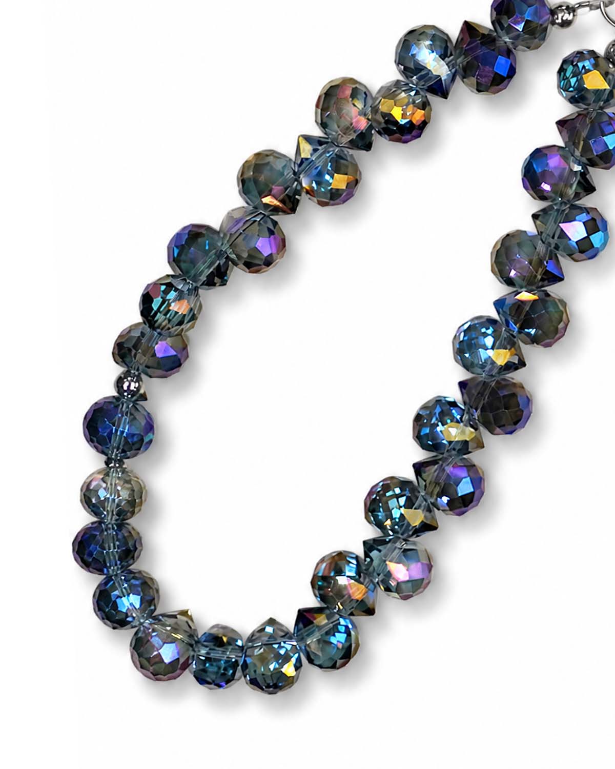 Stylish beaded phone charm in rich purple tones