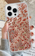 Stylish cheetah print phone case with copper tones