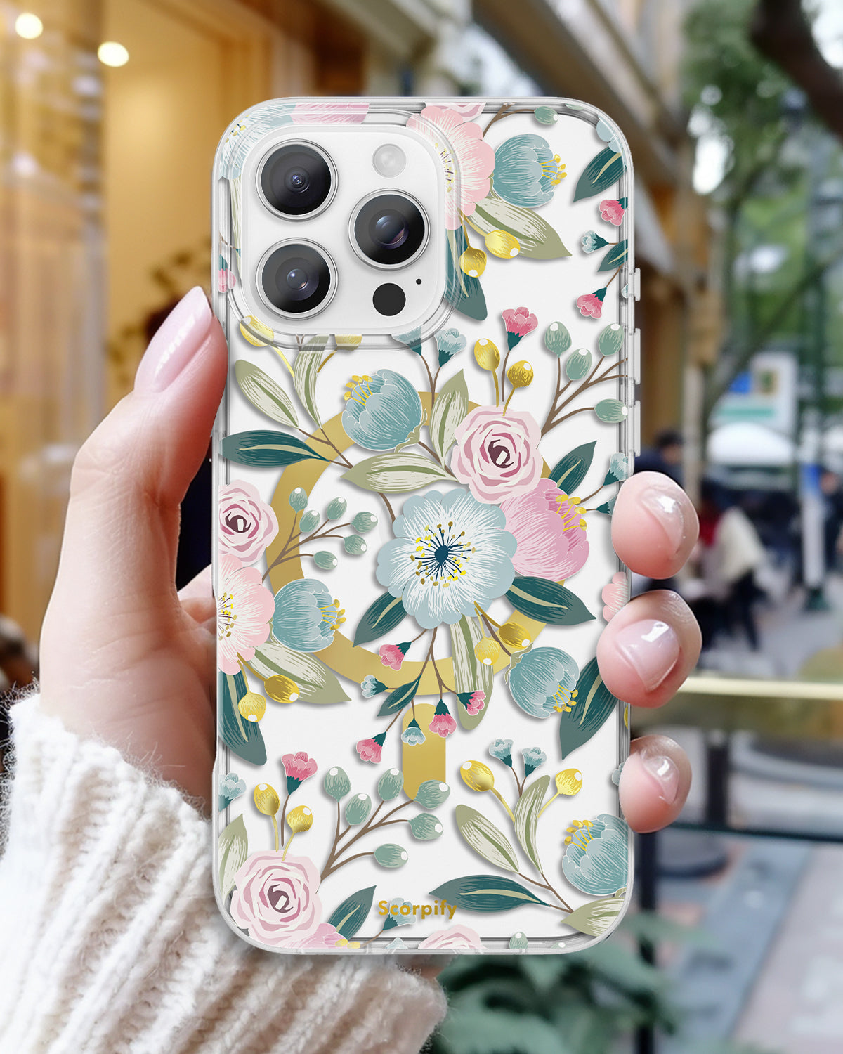 Protective Hibiscus Floral Phone Cover With Sleek Design