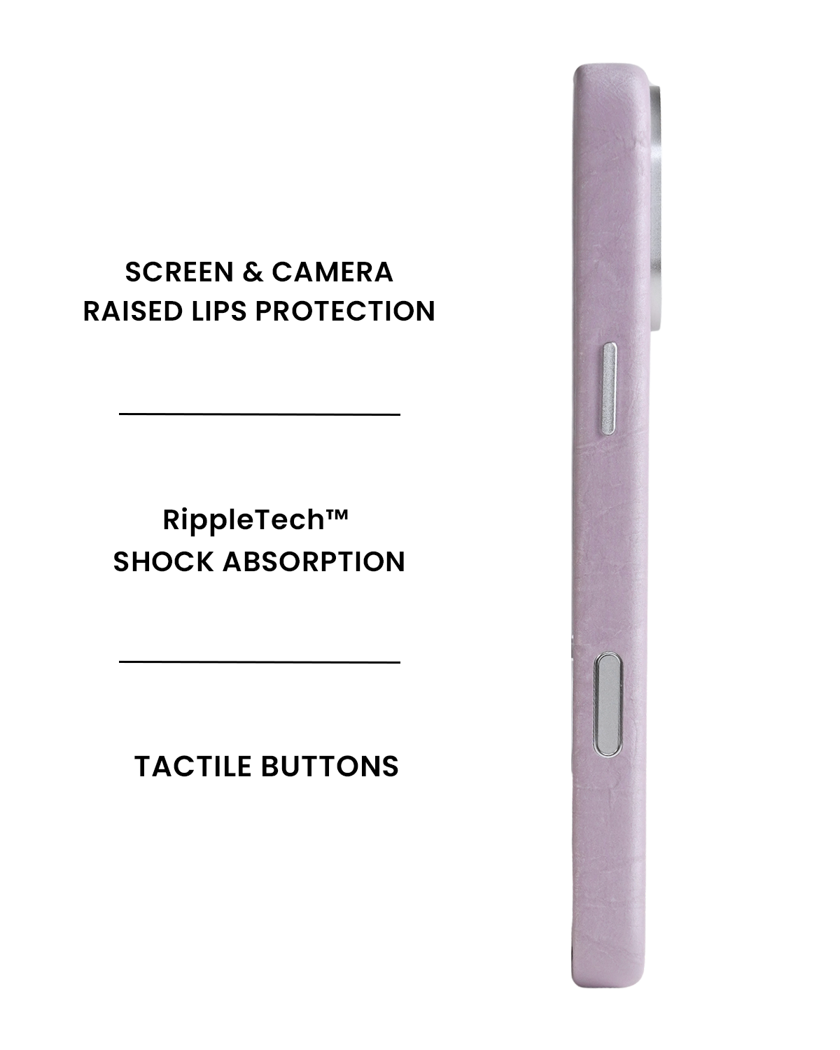 Lavender Crinkle Lumina Leather MagSafe iPhone Case