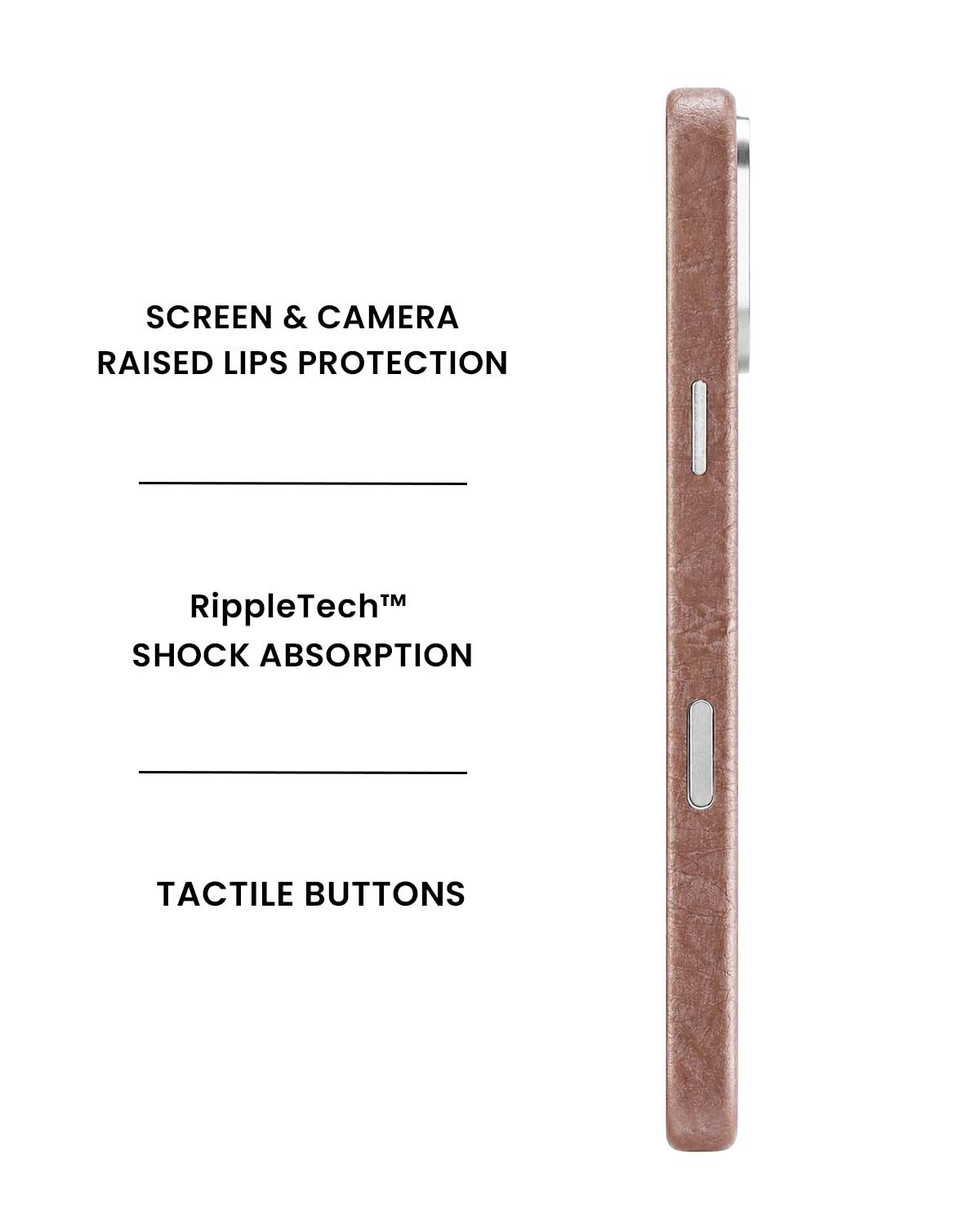 Rose Crinkle Lumina Leather MagSafe iPhone Case