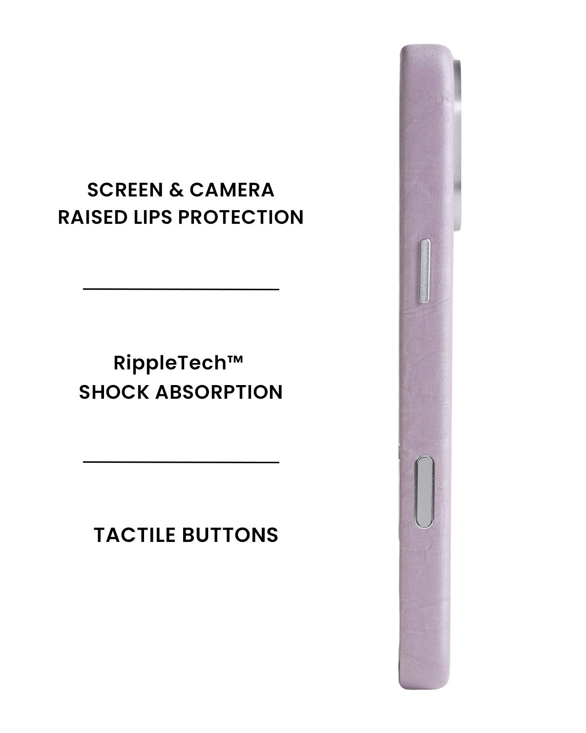 Lavender Crinkle Lumina Leather MagSafe iPhone Case