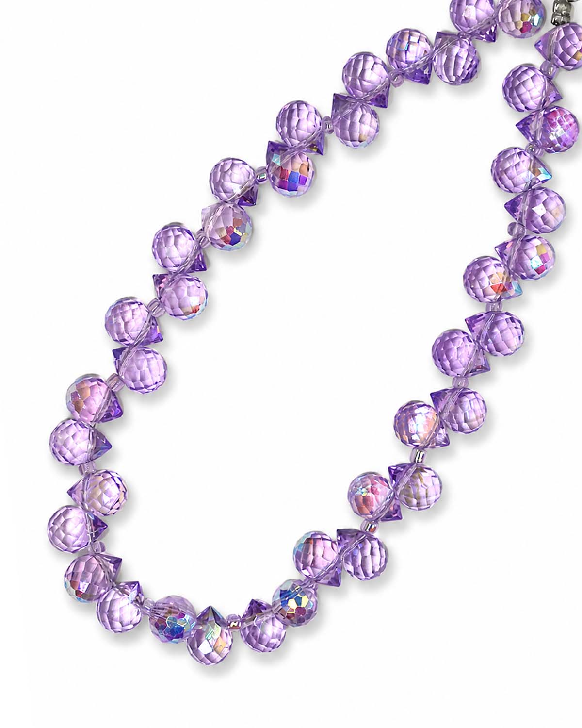 Stylish beaded phone charm in deep purple tones