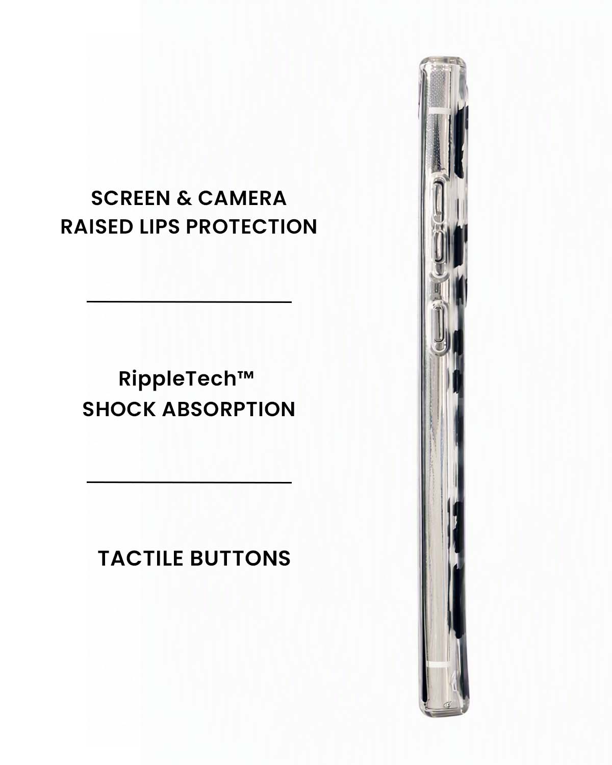 Black Transparent Leopard MagSafe Samsung Galaxy Case