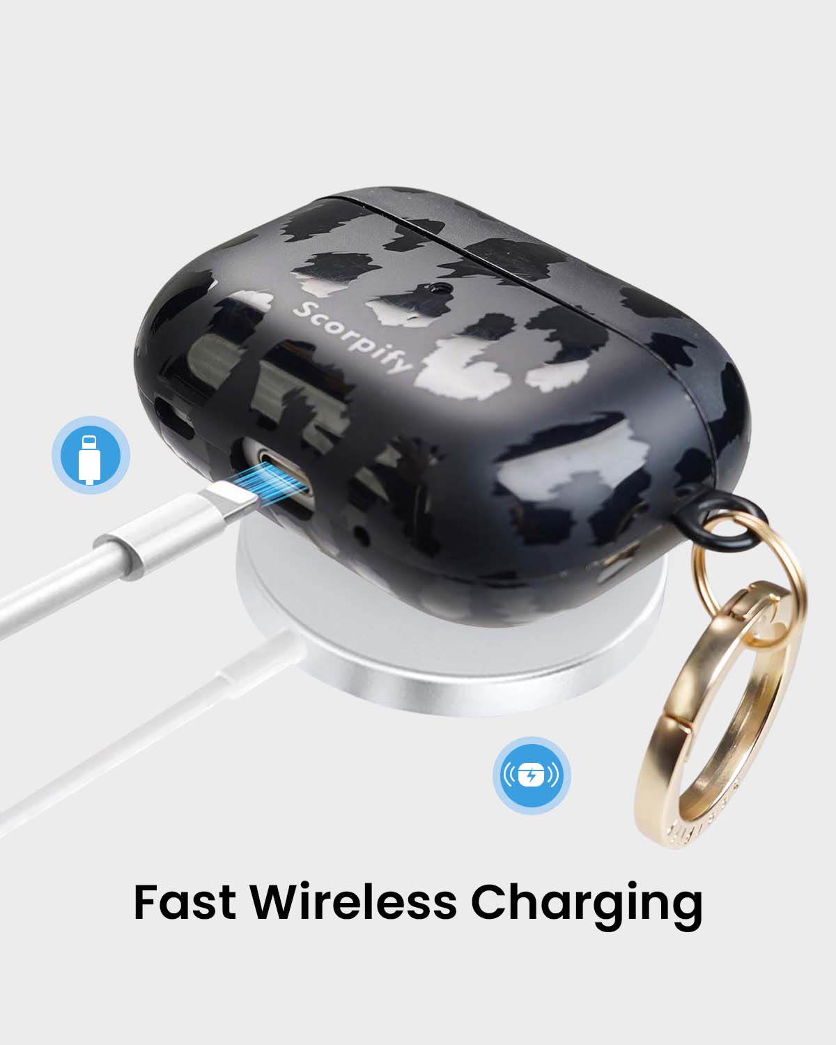 Black Leopard AirPods Case
