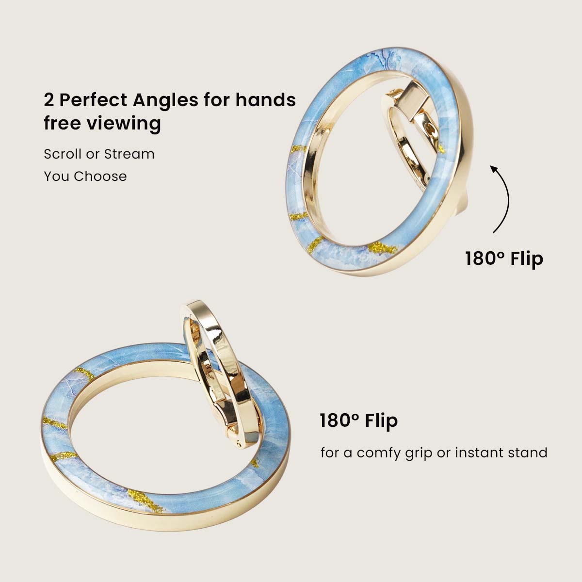 Icelandic Blue Marble MagSafe Ring Holder