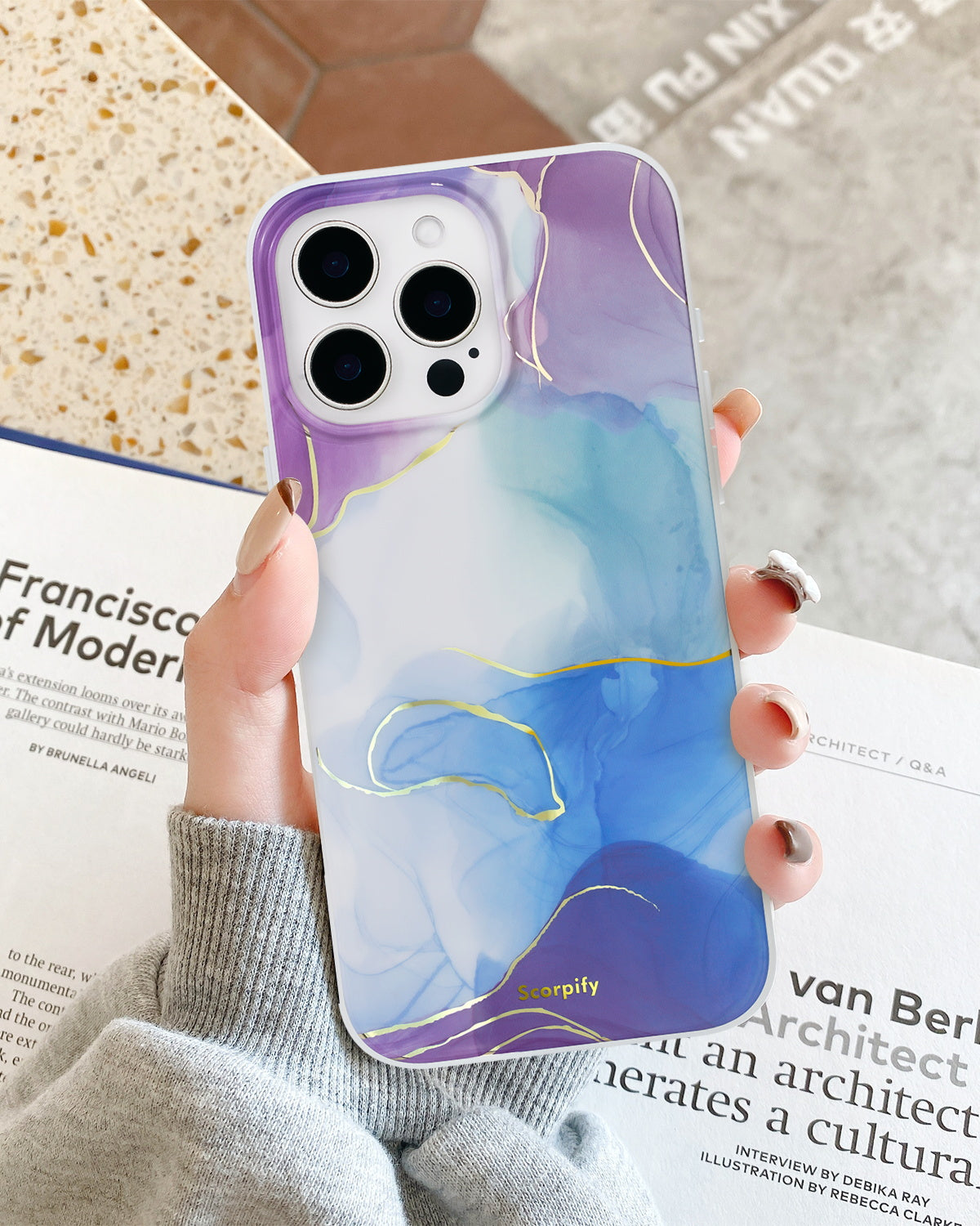 Ocean gradient iPhone case with magnetic fit
