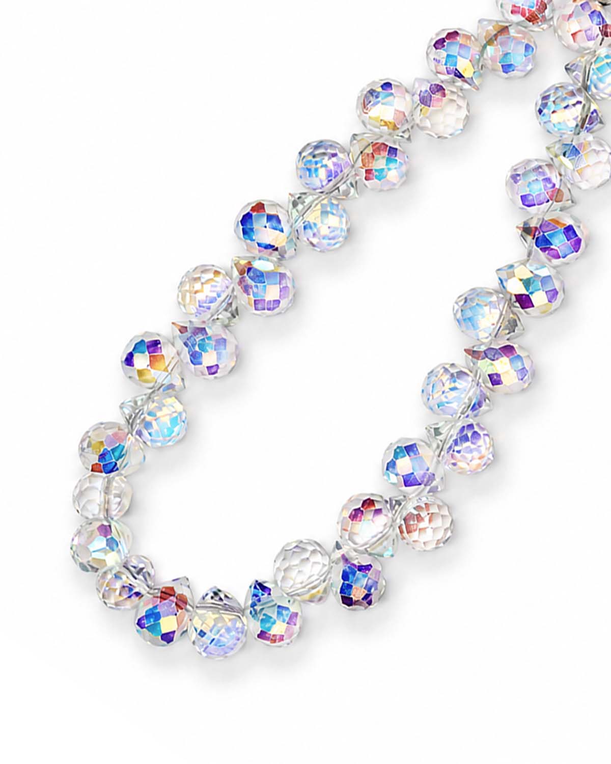 Stylish beaded phone charm with iridescent shine