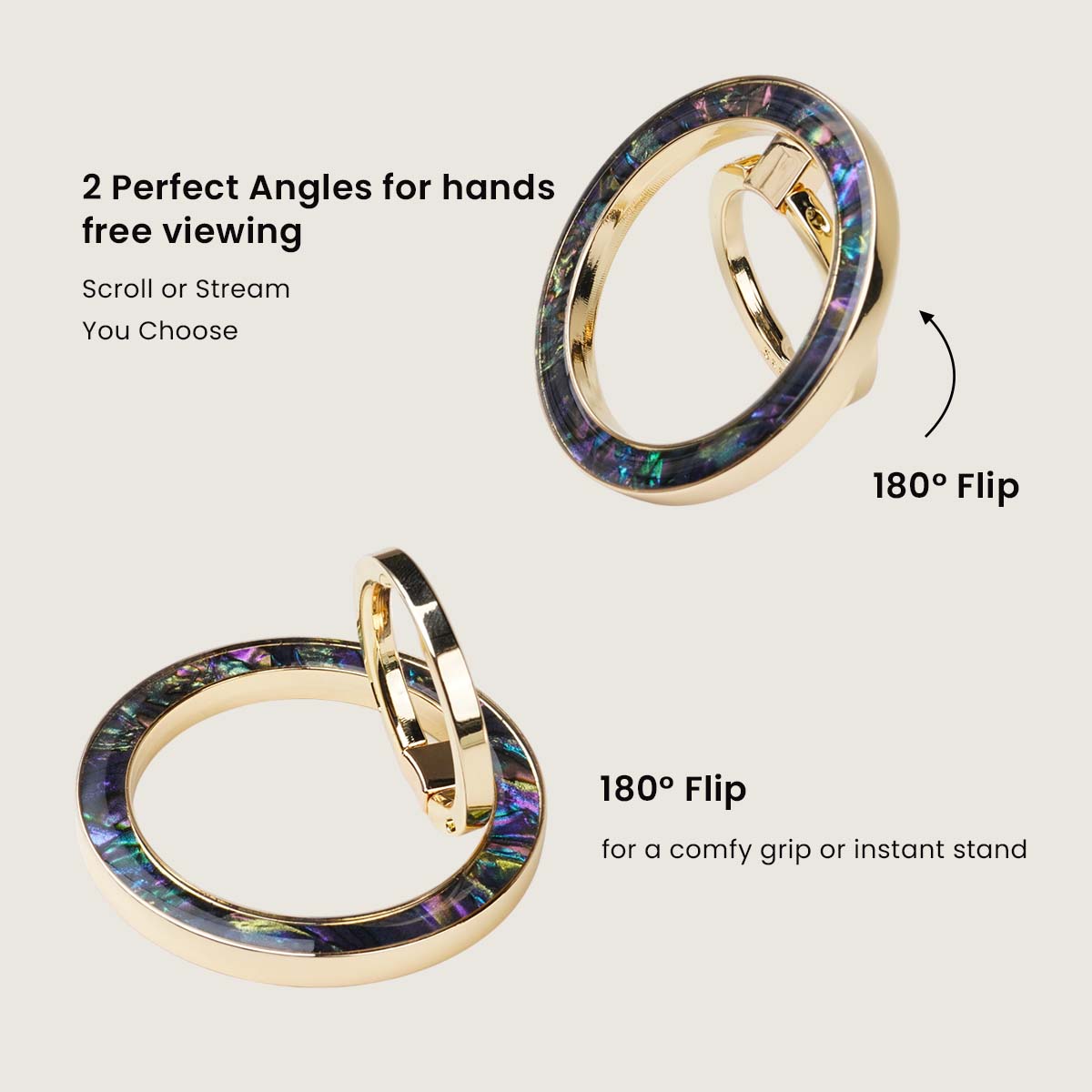 Gleam Mystic Abalone MagSafe Ring Holder