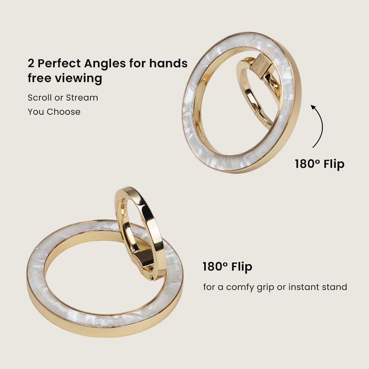 White Pearl MagSafe Ring Holder