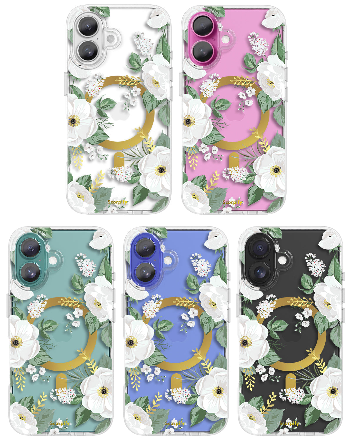 White Rose Magnetic iPhone Case