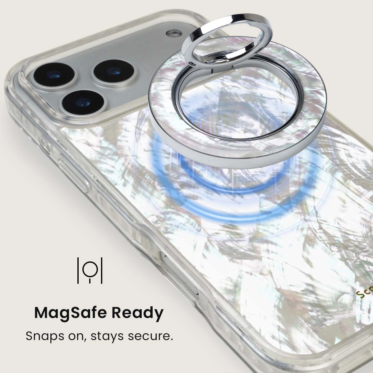 Natural Mother of Pearl MagSafe Ring Holder