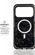 Noir Pearl iPhone Case on phone with MagSafe charger attached