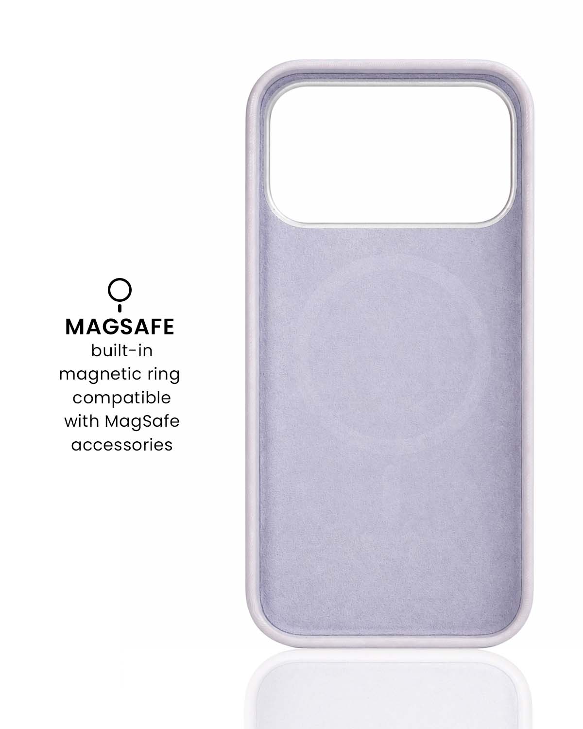 Lavender Tartan Lumina Leather MagSafe iPhone Case