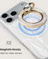 Trendy Phone Ring Holder Adorned With White Pearl Detail