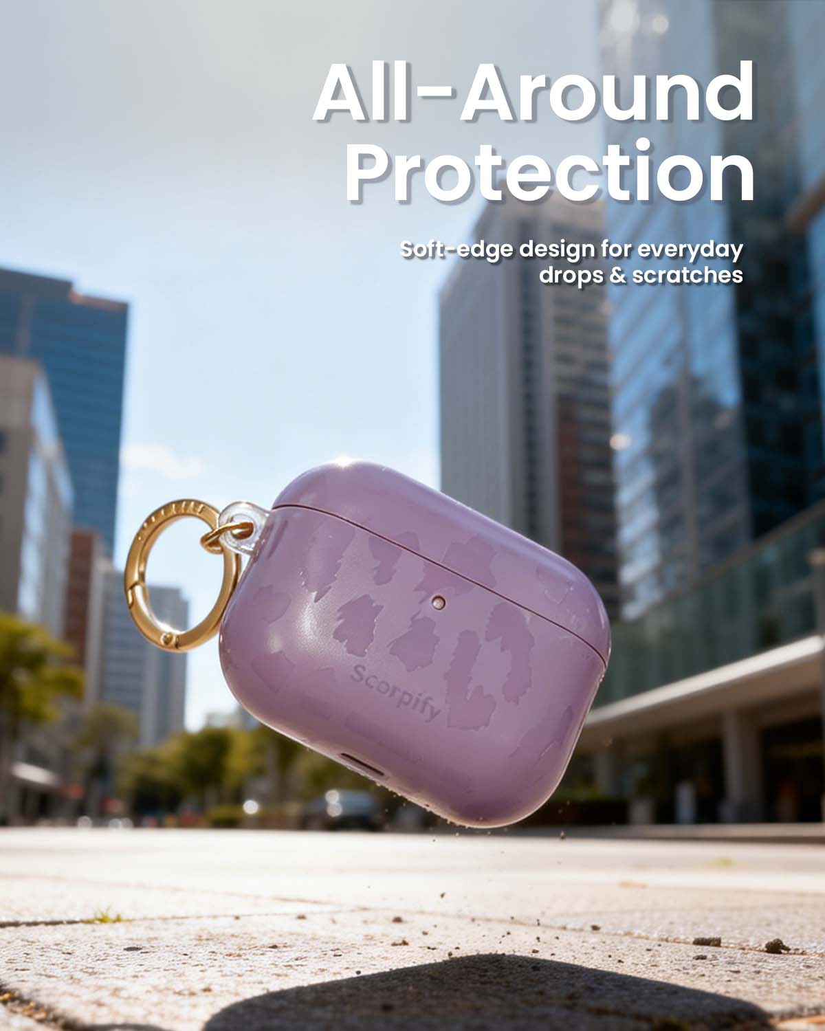 Lavender Leopard AirPods Case
