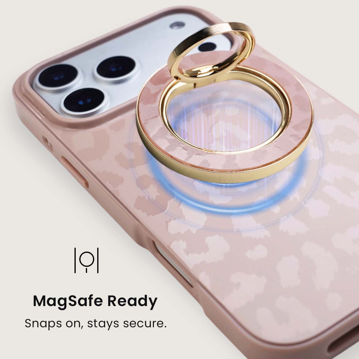Scorpify Nude Leopard MagSafe Ring Holder