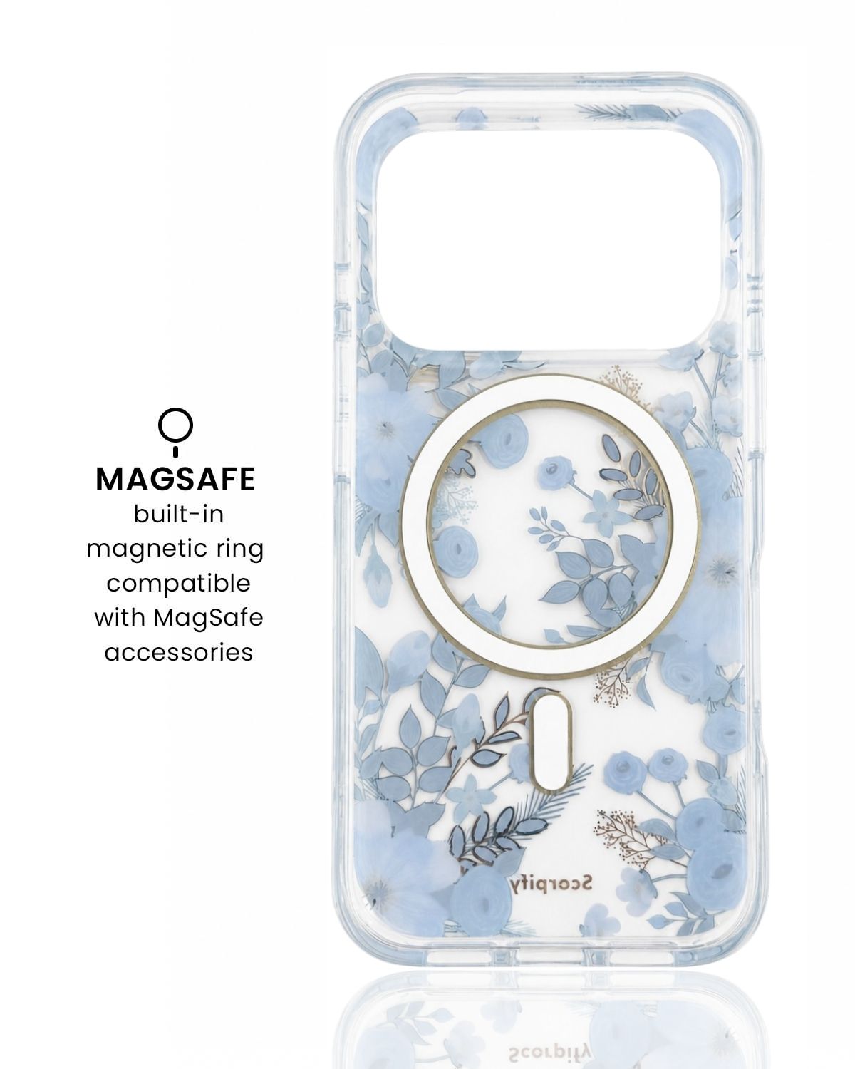 Trendy Blue Nemophila Floral Magnetic iPhone Case - Scorpify
