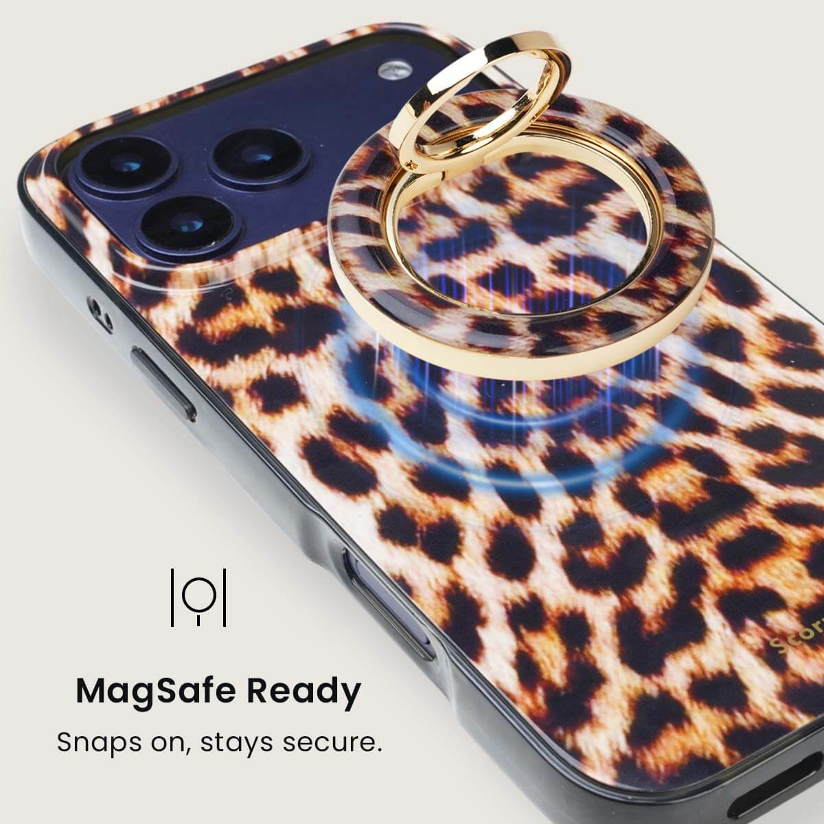Leopard Fur Print MagSafe Ring Holder