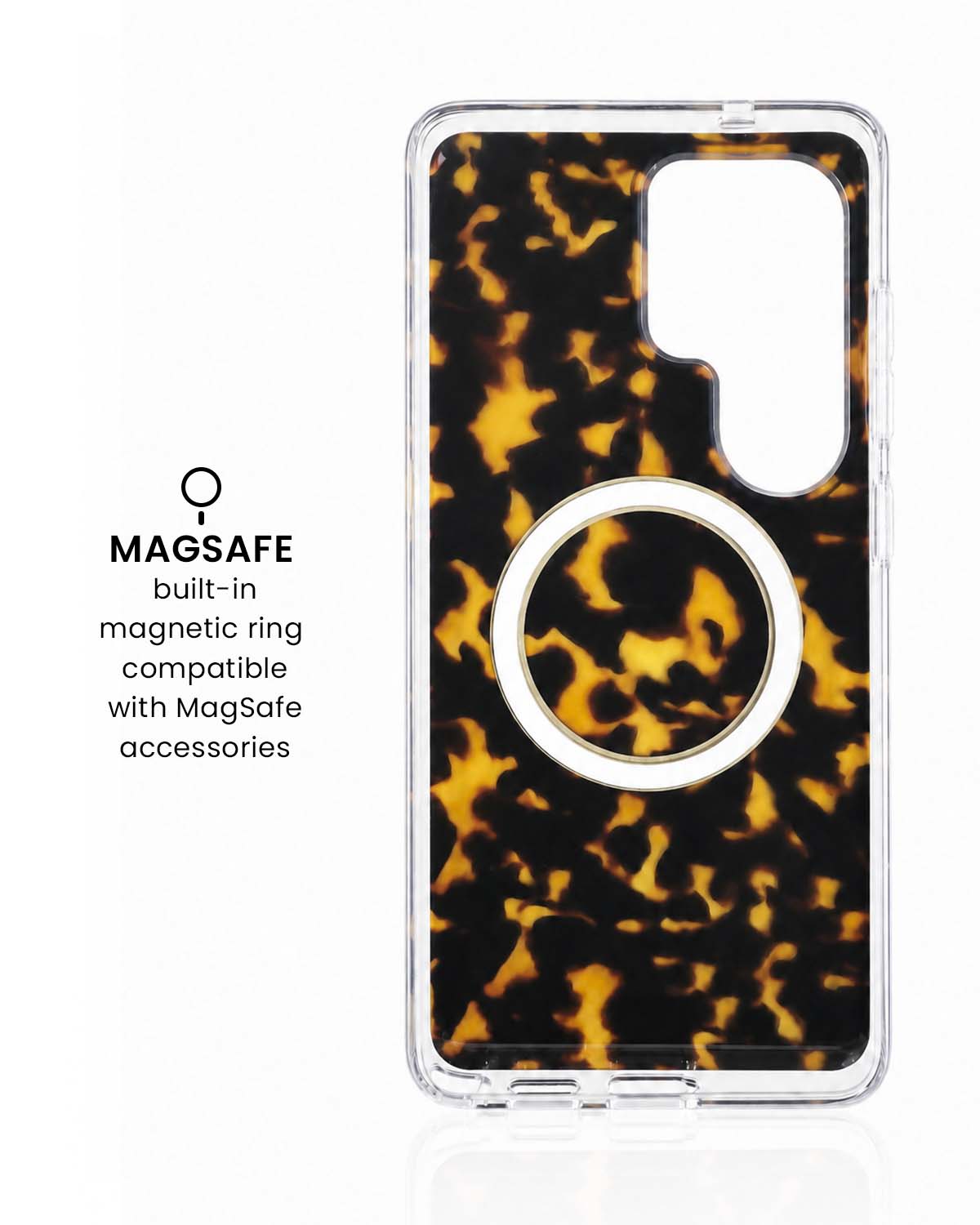 Dark Brown Tortoise Shell MagSafe Samsung Galaxy Case