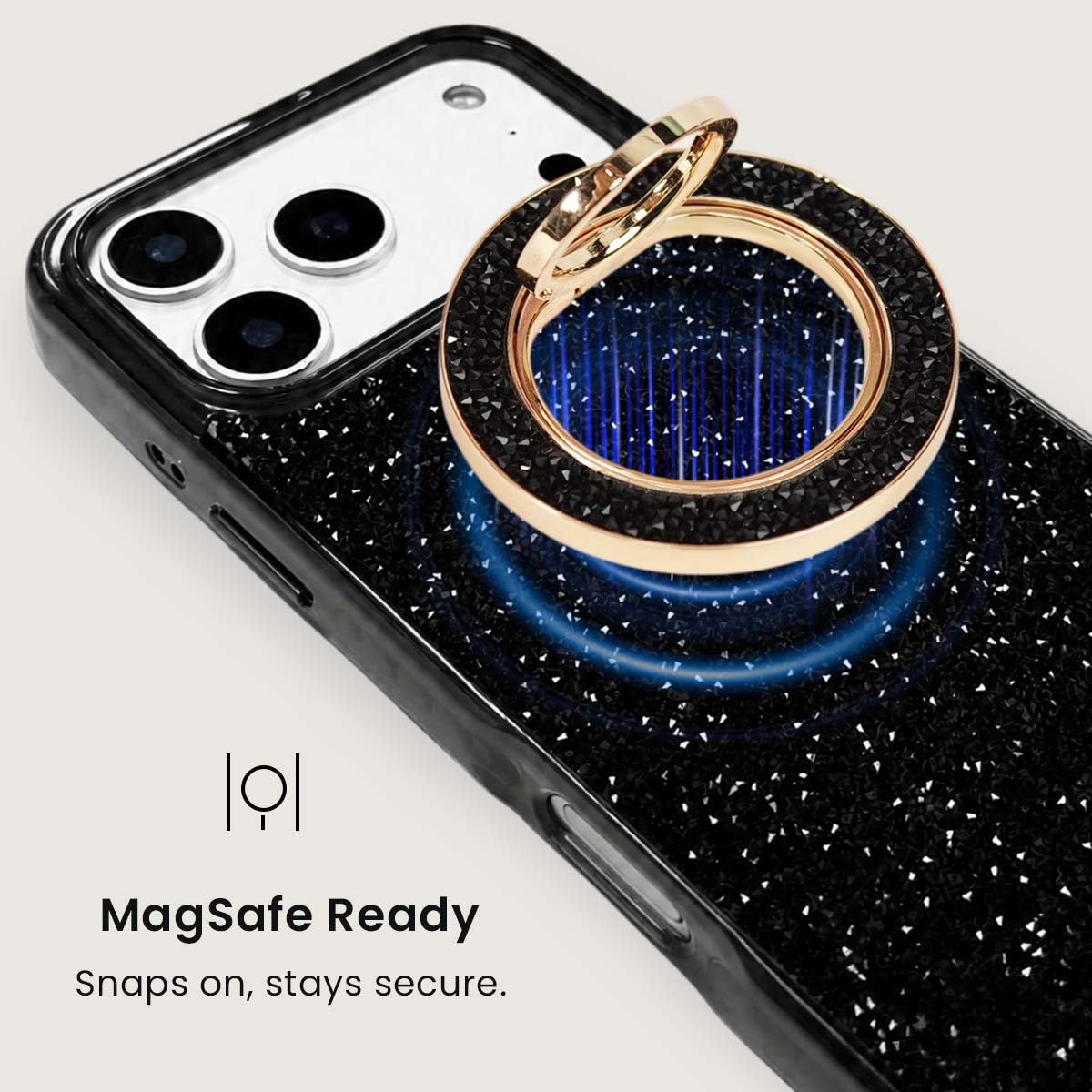 Noir Crystal Radiance Ring Holder lifestyle shot
