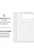 MagSafe ring and hidden hinge magnet view of White mother-of-pearl iPhone Duo case
