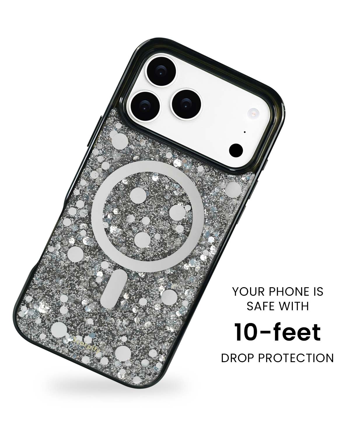 Platinum Stardust iPhone Case MagSafe compatible with wireless charger