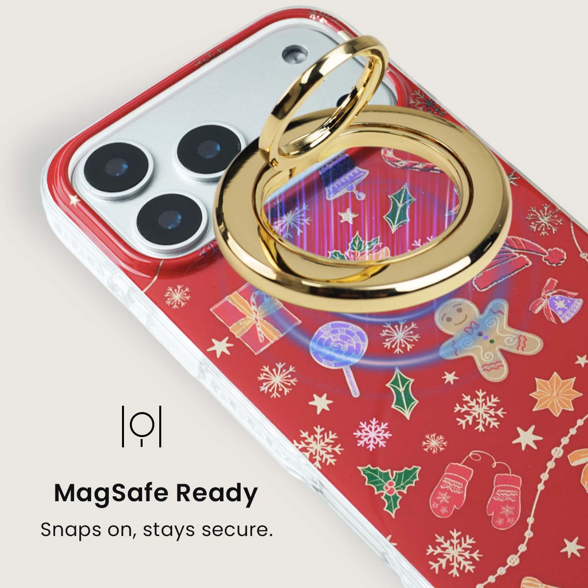 Trendy Phone Ring Holder Highlighted By Solid Gold