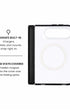 MagSafe ring and hidden hinge magnet view of Phantom Carnival pink skull and bat print iPhone Duo case