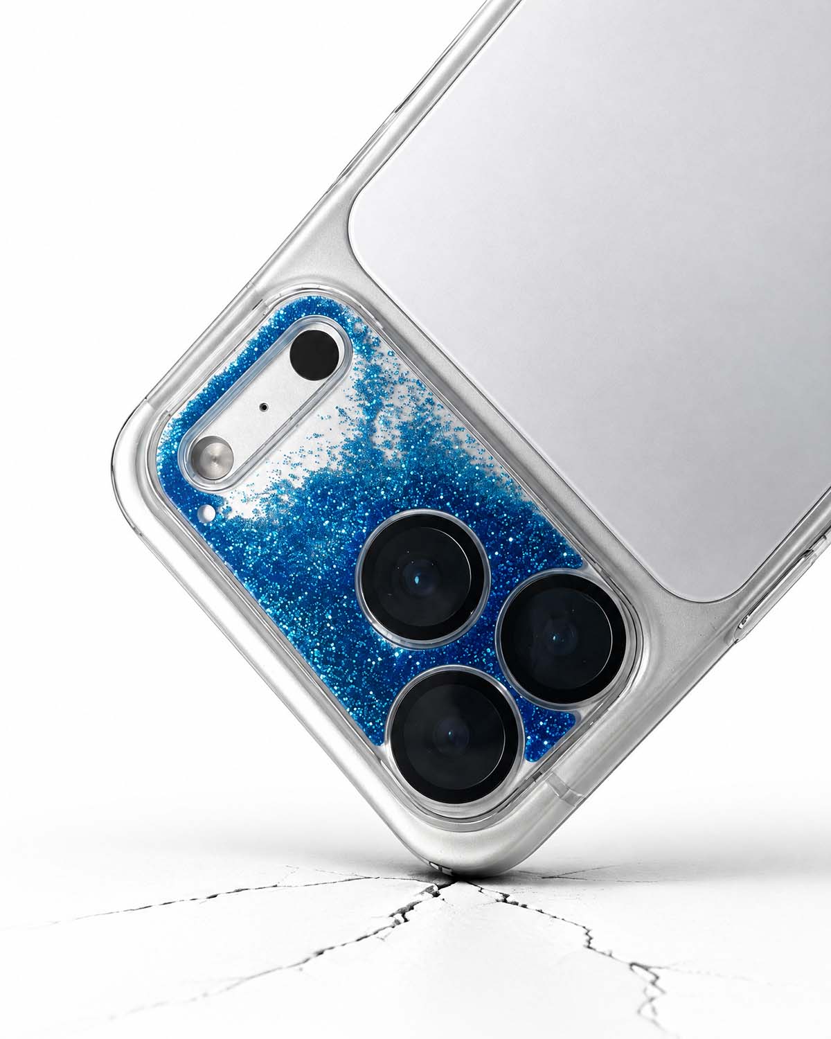 Light Blue Gleam Flow Unibody Camera Lens Protector for iPhone