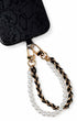 Cute phone charms with layered pearl chains