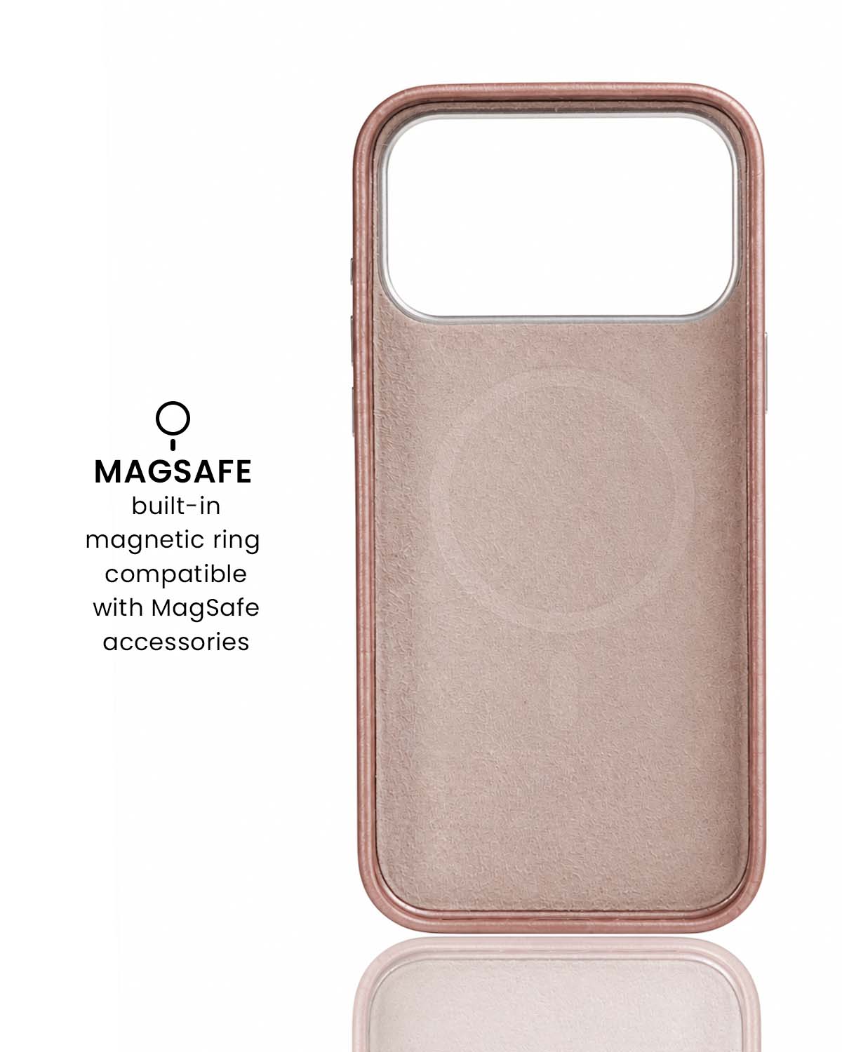 Rose Crinkle Lumina Leather MagSafe iPhone Case