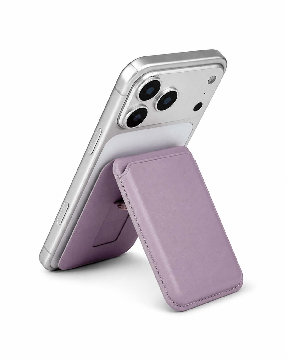 Purple Lavender MagSafe Leather Wallet