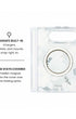 MagSafe ring and hidden hinge magnet view of White rose floral print iPhone Duo case