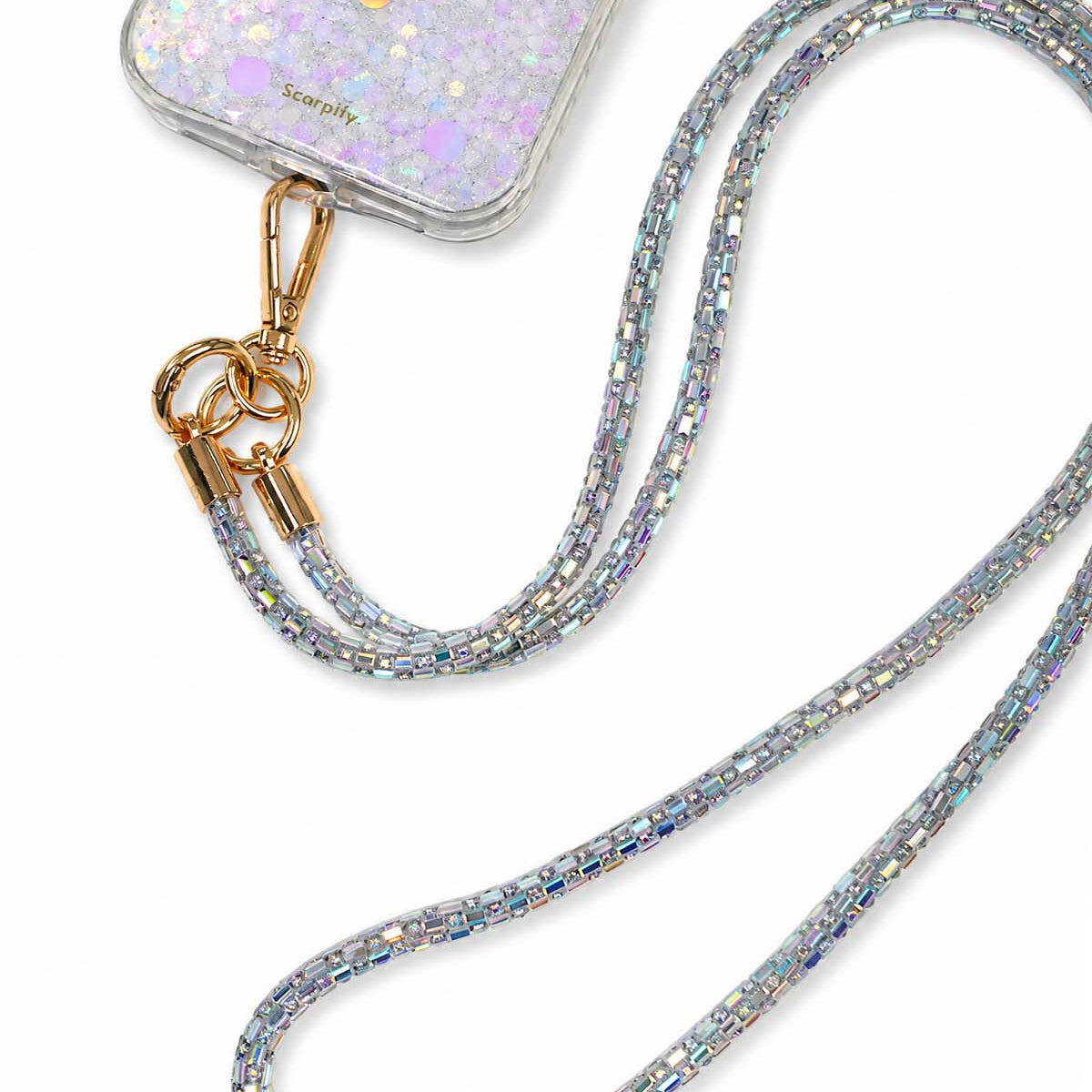 Iridescent Crystal Beaded Phone Strap