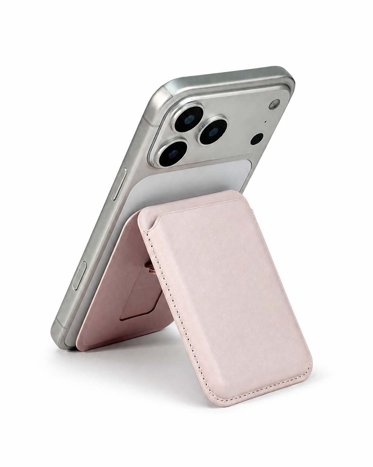 Blush Pink MagSafe Leather Wallet