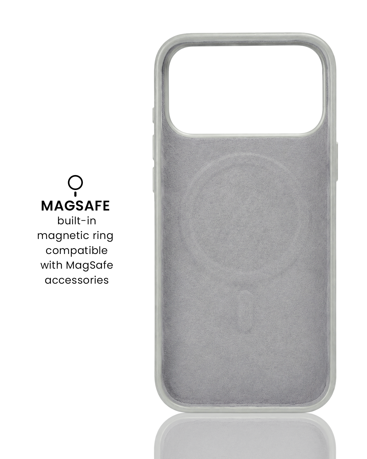 Silver Swirl Lumina Leather MagSafe iPhone Case