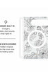 MagSafe ring and hidden hinge magnet view of Black line art floral print iPhone Duo case