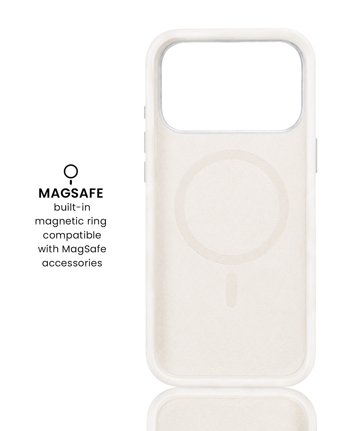 Ivory Swirl Lumina Leather MagSafe iPhone Case