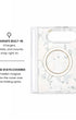MagSafe ring and hidden hinge magnet view of Pink peony floral print iPhone Duo case