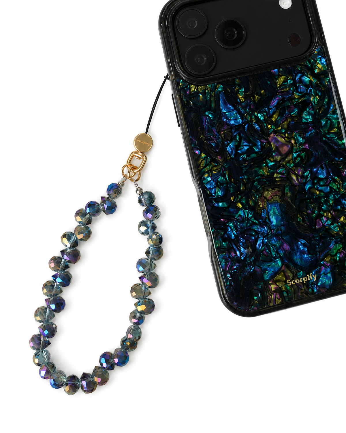 Deep Purple Teardrop Phone Charm