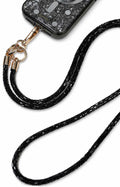 Black Crystal Beaded Phone Strap