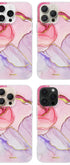 Cute trendy phone case with gold foil accents