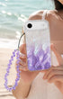 Cute phone charms with rich purple bead design